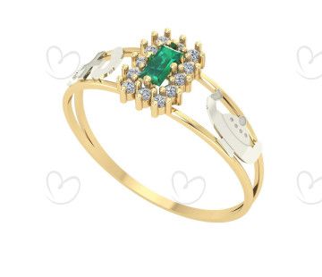 Anel Formatura Baguete Enfermagem Ouro 18k