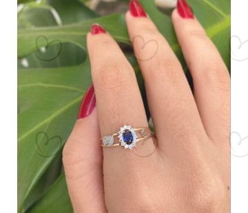 Anel Formatura Oval Grande Engenharia Florestal Ouro 18k