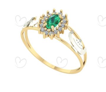 Anel Formatura Oval Grande Enfermagem Ouro 18k