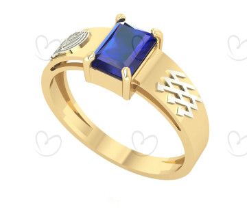 Anel Formatura Retangular 5x7mm Engenharia Elétrica Ouro 18k