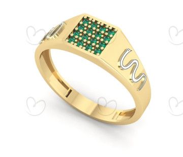 Anel Formatura Masculino Pavê Medicina Ouro 18k