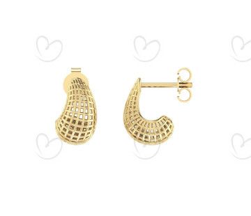Brinco Gota Vazado em Ouro 18k