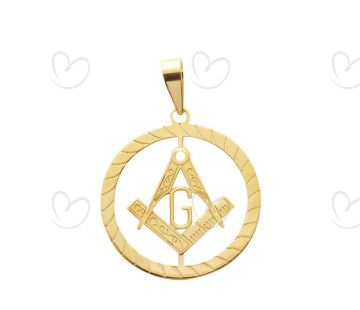 Pingente Maçonaria Pequeno Ouro 18k