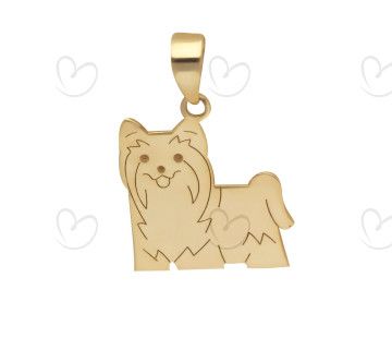 Pingente Pet YorkShire de Corpo Ouro 18k