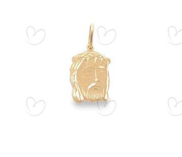 Pingente Face de Cristo 13mm x 9mm Ouro 18k