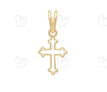 Pingente Cruz Vazada Pequena Ouro 18k