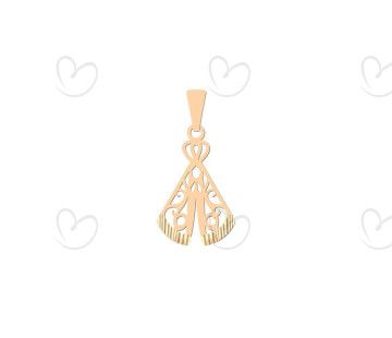 Pingente Nossa Senhora de Aparecida Vazada Ouro 18k