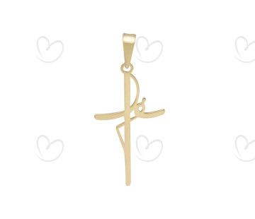 Pingente Fé Liso Ouro 18k
