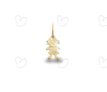 Pingente Menina Diamantada Mini Ouro 18k
