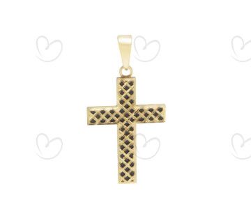 Pingente Cruz com Resina Ouro 18k