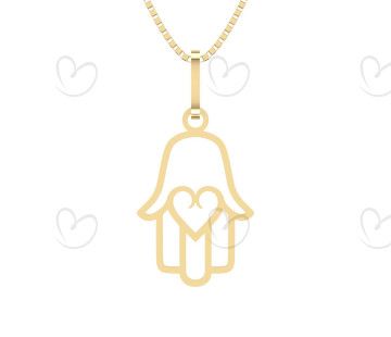 Pingente Mão de Fátima Ouro 18k