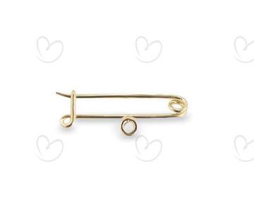 Pingente Alfinete 19mm x 4mm Ouro 18k