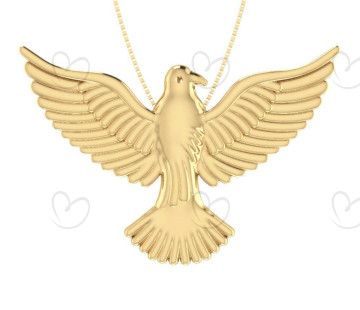 Pingente Espírito Santo 29.9mm x 43mm Ouro 18k