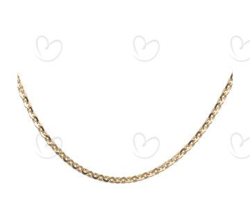 Corrente Malha Bailarina Grossa 45cm Ouro 18k