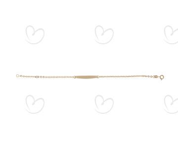 Pulseira Plaquinha Infantil Bailarina Ouro 18k