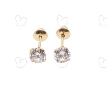 Brinco Baby Zircônia 3.5mm Ouro 18k