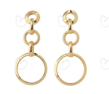 Brinco Argola Elos Redondos Ouro 18k