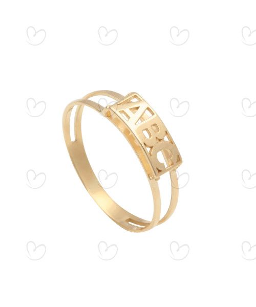 Anel Formatura ABC Pequeno Ouro 18k
