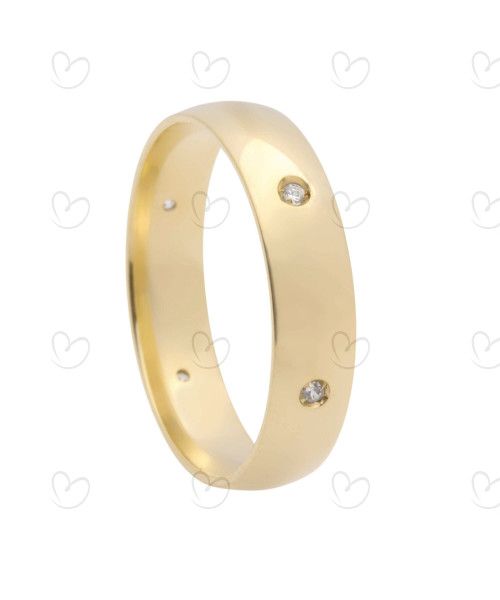 Aliança Comfort Anatômica 4.5mm Ouro 18k