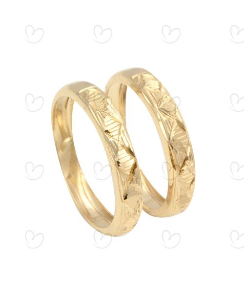 Anel Par de Aparador Diamantado Ouro 18k