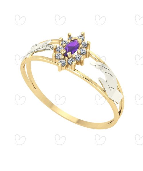 Anel Formatura Navete Moda Ouro 18k