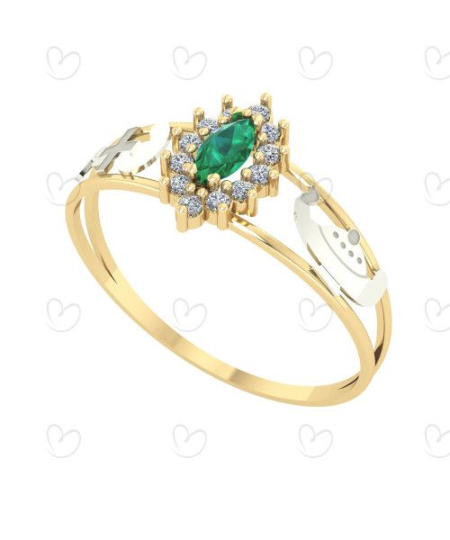 Anel Formatura Navete Grande Enfermagem Ouro 18k
