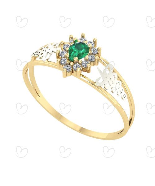 Anel Formatura Gota Fisioterapia Ouro 18k