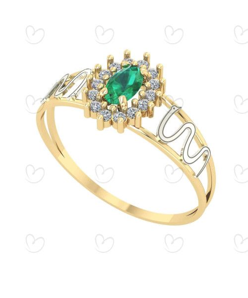 Anel Formatura Oval Grande Medicina Ouro 18k