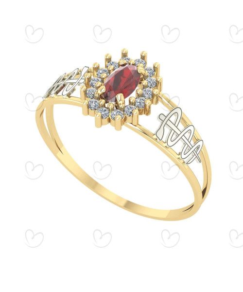 Anel Formatura Oval Grande Odontologia Ouro 18k