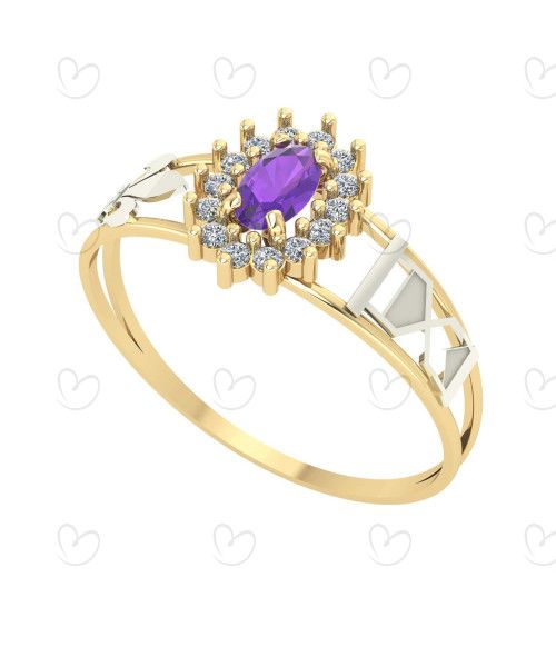 Anel Formatura Oval Grande História Ouro 18k