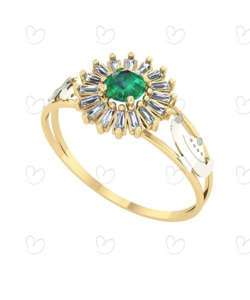 Anel Formatura Pizza Redondo Enfermagem Ouro 18k