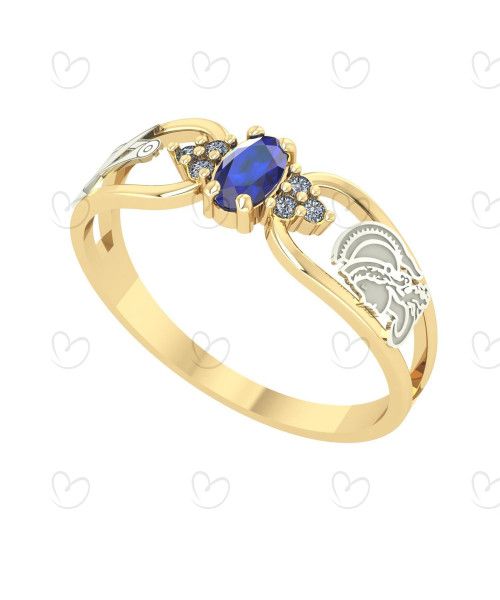 Anel Formatura Oval Engenharia de Produção Ouro 18k