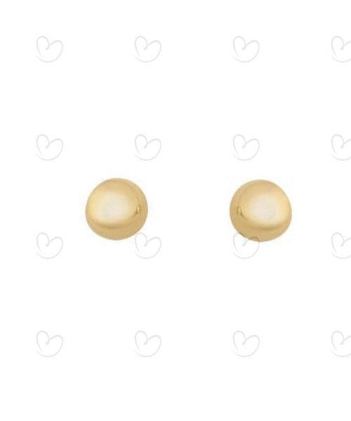 Brinco Bola 7mm Lisa Ouro 18k