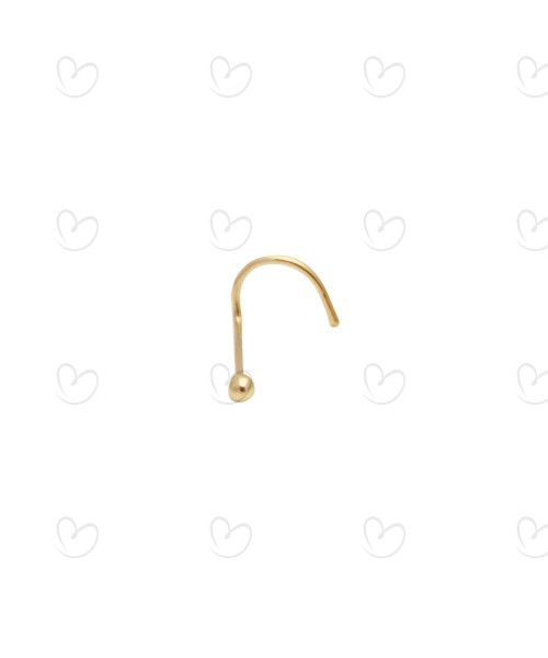 Piercing de Nariz Nostril Bolinha Ouro 18k