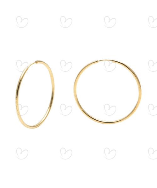Brinco Argola Redonda 2cm Ouro 18k