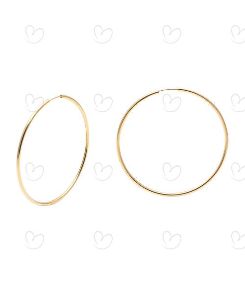 Brinco Argola Redondo 4,5cm Ouro 18k