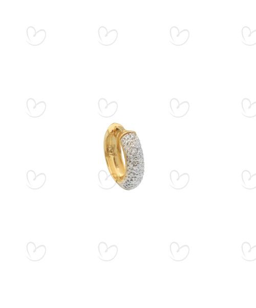 Brinco Masculino Argola Ródio P 1 Unidade Ouro 18k