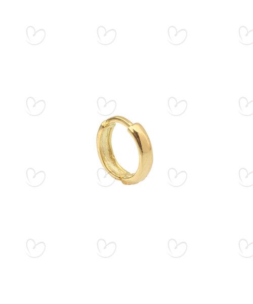 Brinco Masculino Argola P Lisa 1 Unidade Ouro 18k