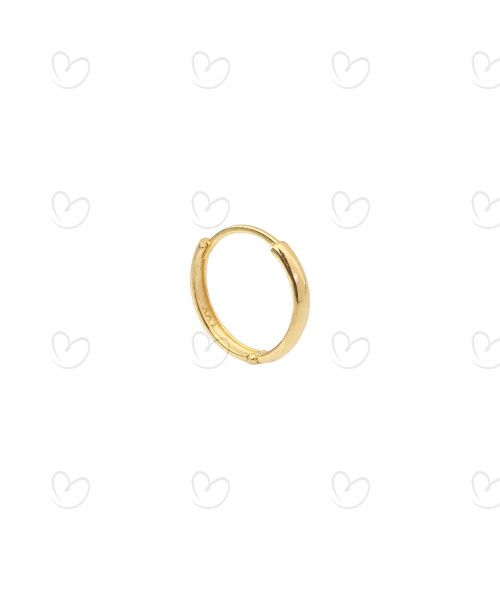 Brinco Masculino Argola G Lisa 1 Unidade Ouro 18k