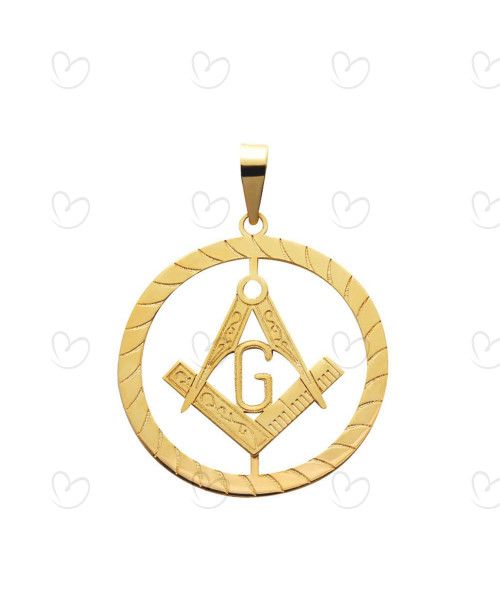 Pingente Maçonaria Médio Ouro 18k