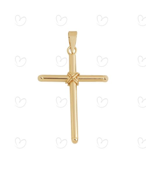 Pingente Cruz 21mm x 28mm Ouro 18k