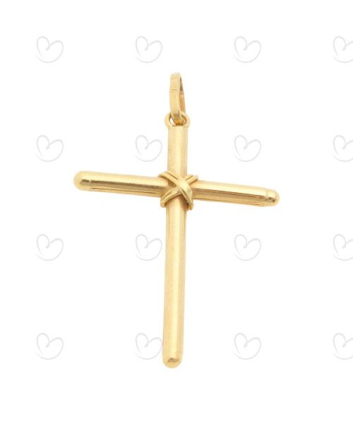 Pingente Cruz 20mm x 28mm Ouro 18k