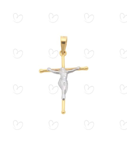 Pingente Crucifixo 15mm x 20mm Ouro 18k