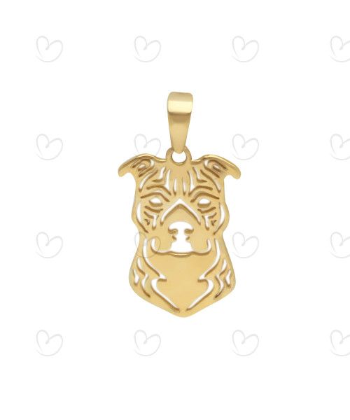 Pingente Pet American Terrier Ouro 18k