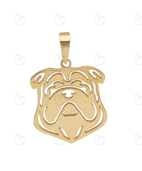 Pingente Pet Buldogue Ouro 18k