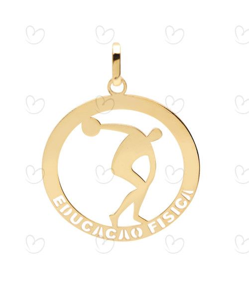 Pingente Profissão Educação Fisica Ouro 18k