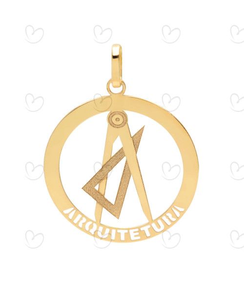 Pingente Profissão Arquitetura Ouro 18k