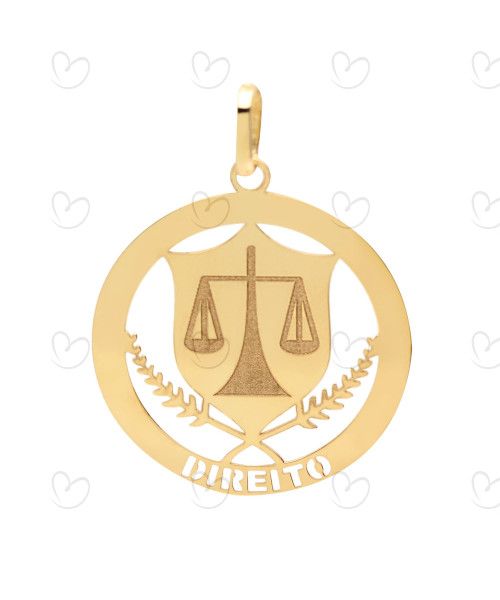 Pingente Profissão Direito Ouro 18k