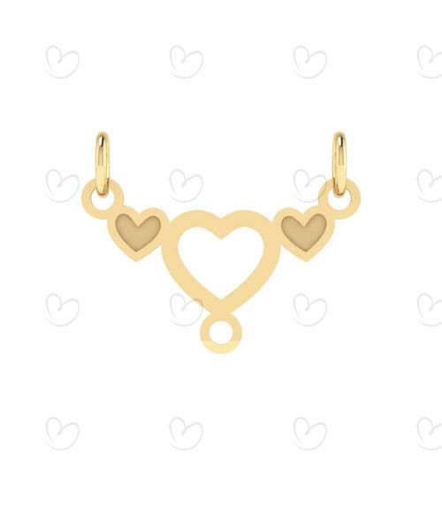 Pingente Canga Corações Ouro 18k