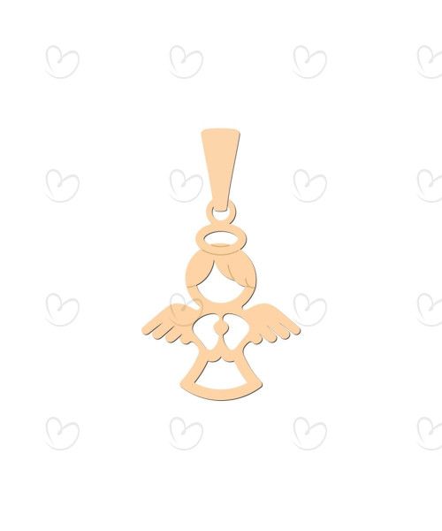 Pingente Anjo da Guarda Médio Ouro 18k